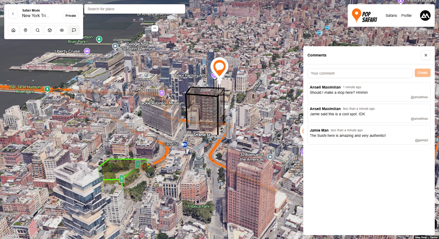 Create Comments Page